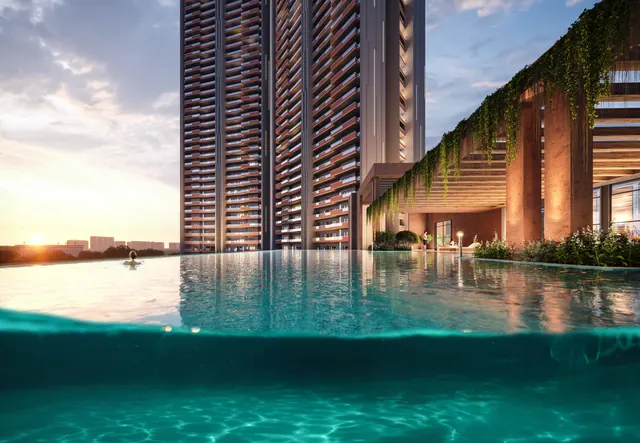 Adani The Marq - infinity pool with towers thumbnail