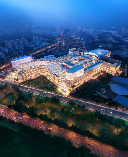 AIPL Joy District - aerial view at night (portrait) thumbnail