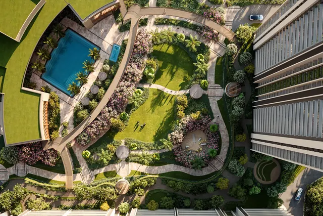 Conscient Parq - podium birdseye with pool thumbnail