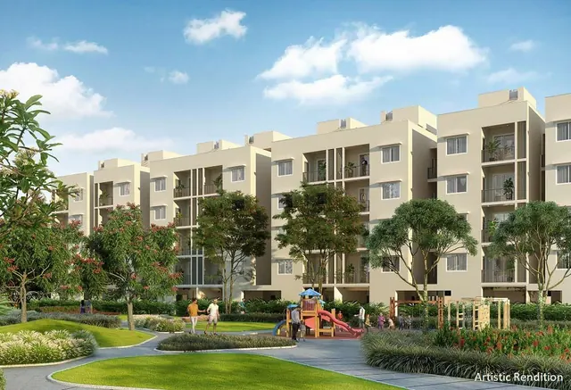 DLF Garden City Enclave - low-rise blocks with landscaped park (render) thumbnail