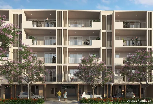 DLF Garden City Enclave - floors facade close-up (render) thumbnail