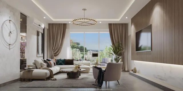 DLF Garden City Enclave - living room (render) thumbnail
