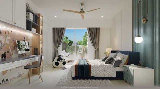 DLF Garden City Enclave - kids bedroom (render) thumbnail