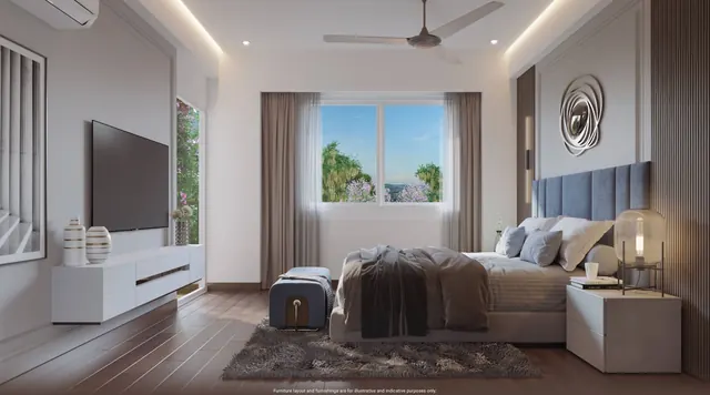 DLF Garden City Enclave - bedroom (render) thumbnail