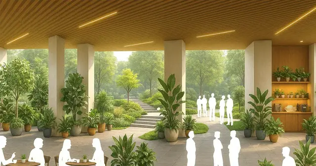 DLF Privana North landscaped clubhouse render thumbnail