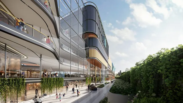 Elan Imperial - High-street frontage render along the landscaped edge thumbnail