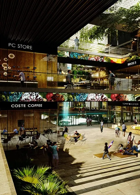 Elan The Mark - Multi-level food and retail court, render thumbnail