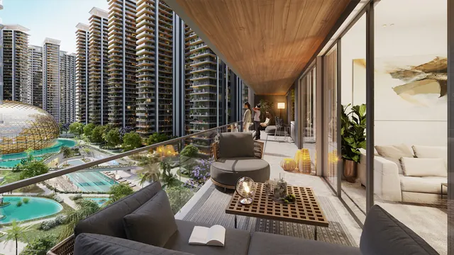 Elan The Presidential - balcony view over landscape render thumbnail
