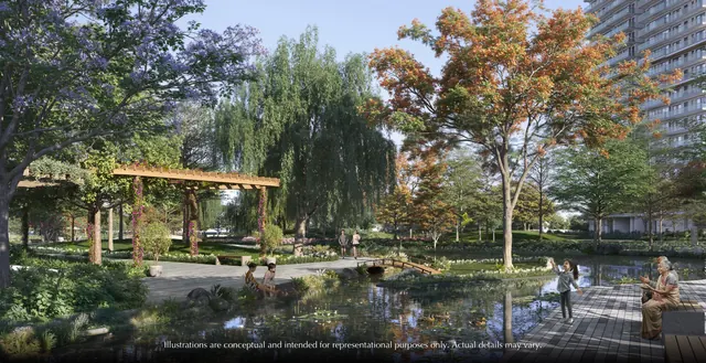 Emaar Serenity Hills Gurugram - landscaped lake garden render thumbnail