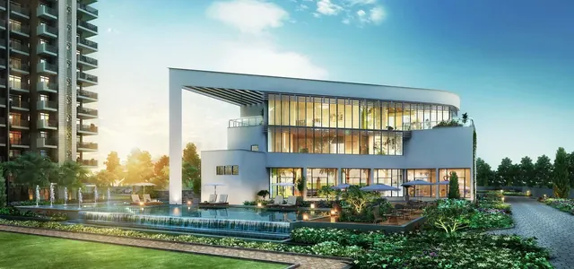 Godrej 101 - clubhouse with water feature thumbnail