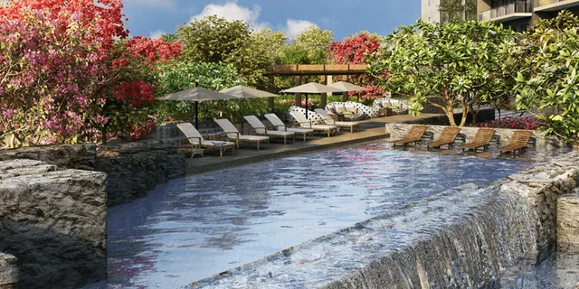 Krisumi Waterfall Residences - pool area with cabanas thumbnail