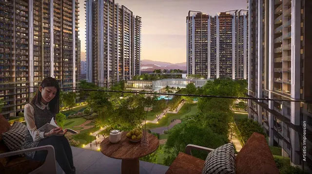 M3M Golf Hills - balcony view over landscape thumbnail