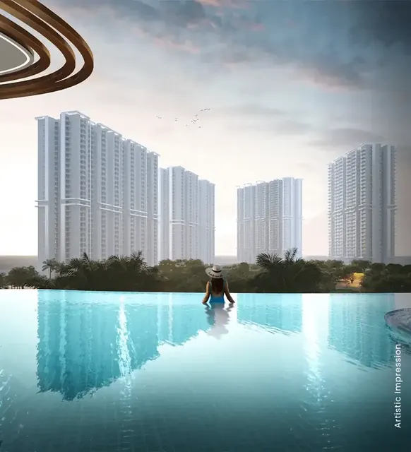 M3M Mansion - infinity pool view of towers (portrait) thumbnail