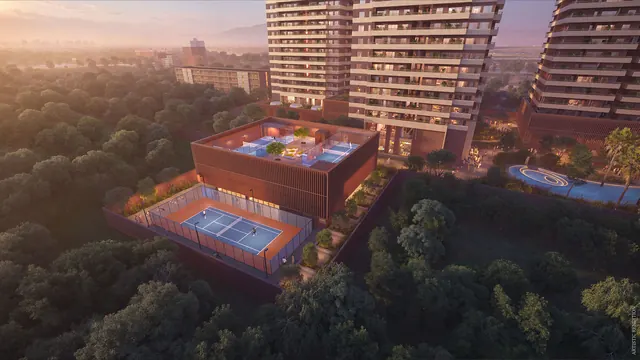 Max Estates 360 - sports block with courts (render) thumbnail