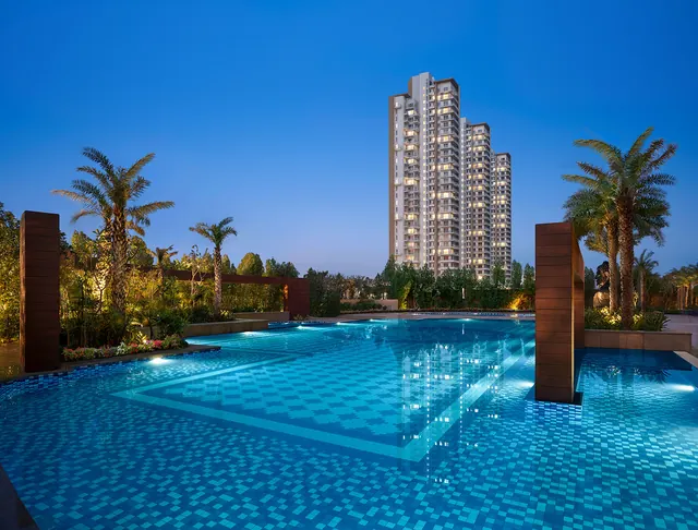 Puri Emerald Bay - pool and tower at dusk (real photo) thumbnail
