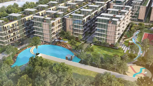 Signature Global City 79B - aerial view with pool thumbnail