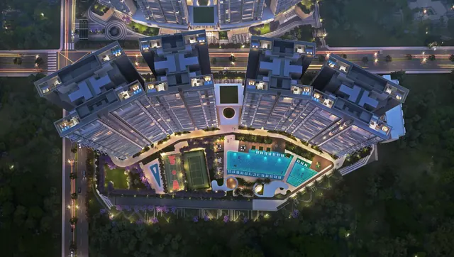 Signature Global Deluxe DXP 37D - top-down aerial with pool thumbnail