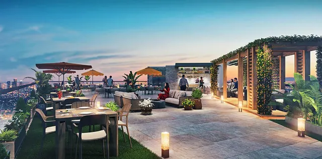 Signature Global Signum Plaza 37D II - Rooftop seating area render thumbnail