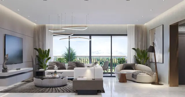 Sobha Aranya Gurgaon - Living room with city view thumbnail