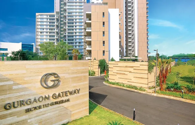 Tata Gurgaon Gateway - entrance signage with towers (actual photo) thumbnail