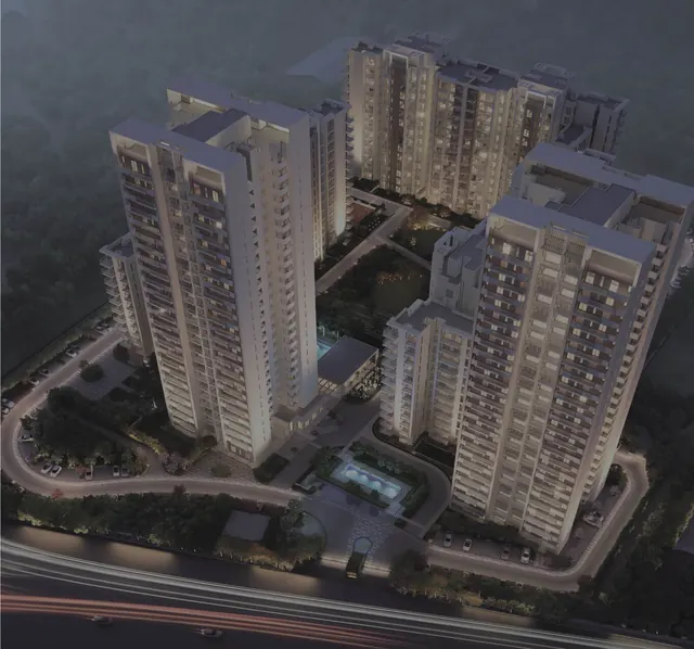 Tata La Vida - aerial tower view at dusk (render) thumbnail