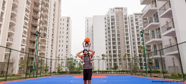 Tata La Vida - basketball court with towers (actual photo) thumbnail